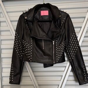 Studded Black Leather Jacket